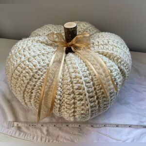 Thanksgiving decor / Jumbo crochet pumpkin
NWT